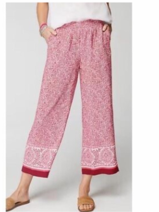 J. Jill Pants - J. Jill Pink Paisley Cropped Pants Size Small